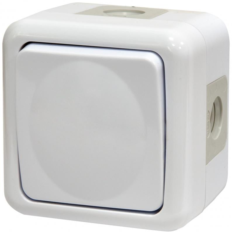 Выключатель ETI PVE-1 1-клавишный наружный IP44 Белый (4481016)