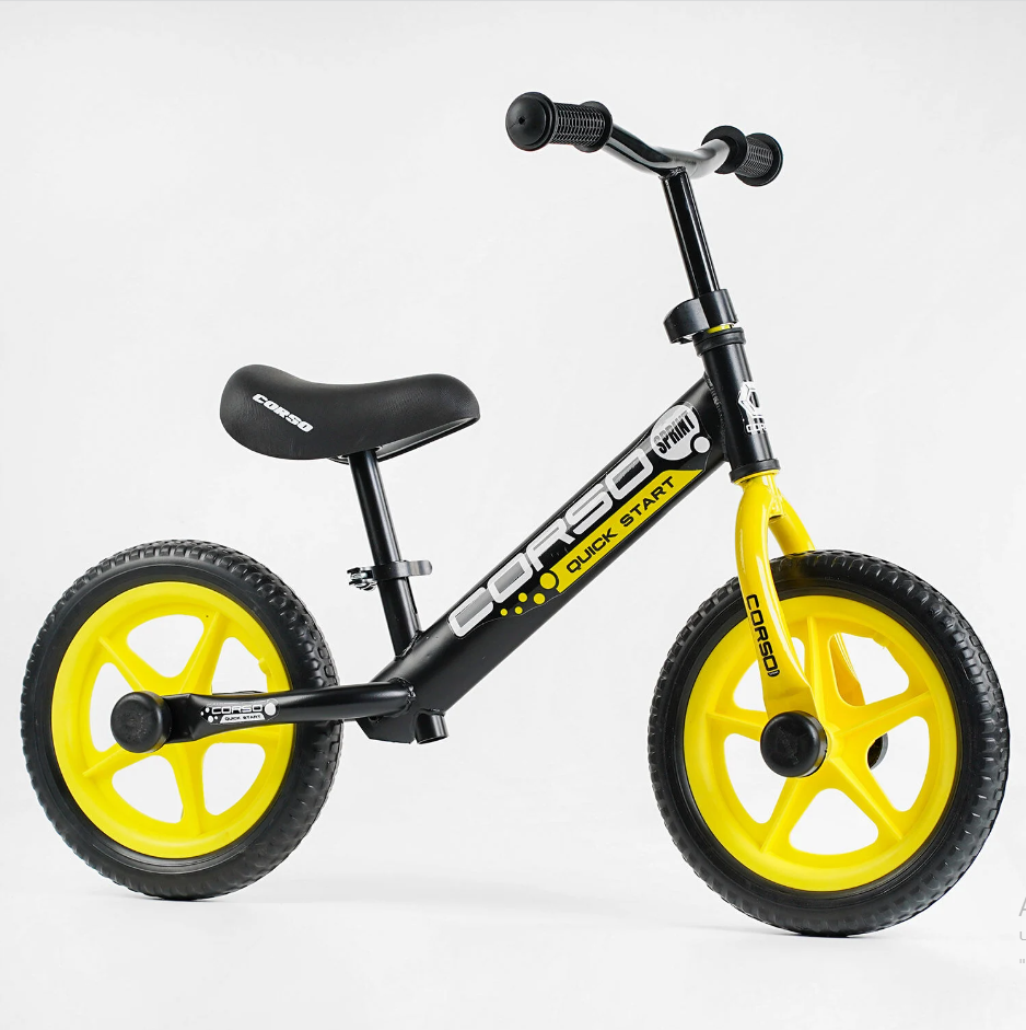 Біговел Corso сталева рама Жовтий (90215)