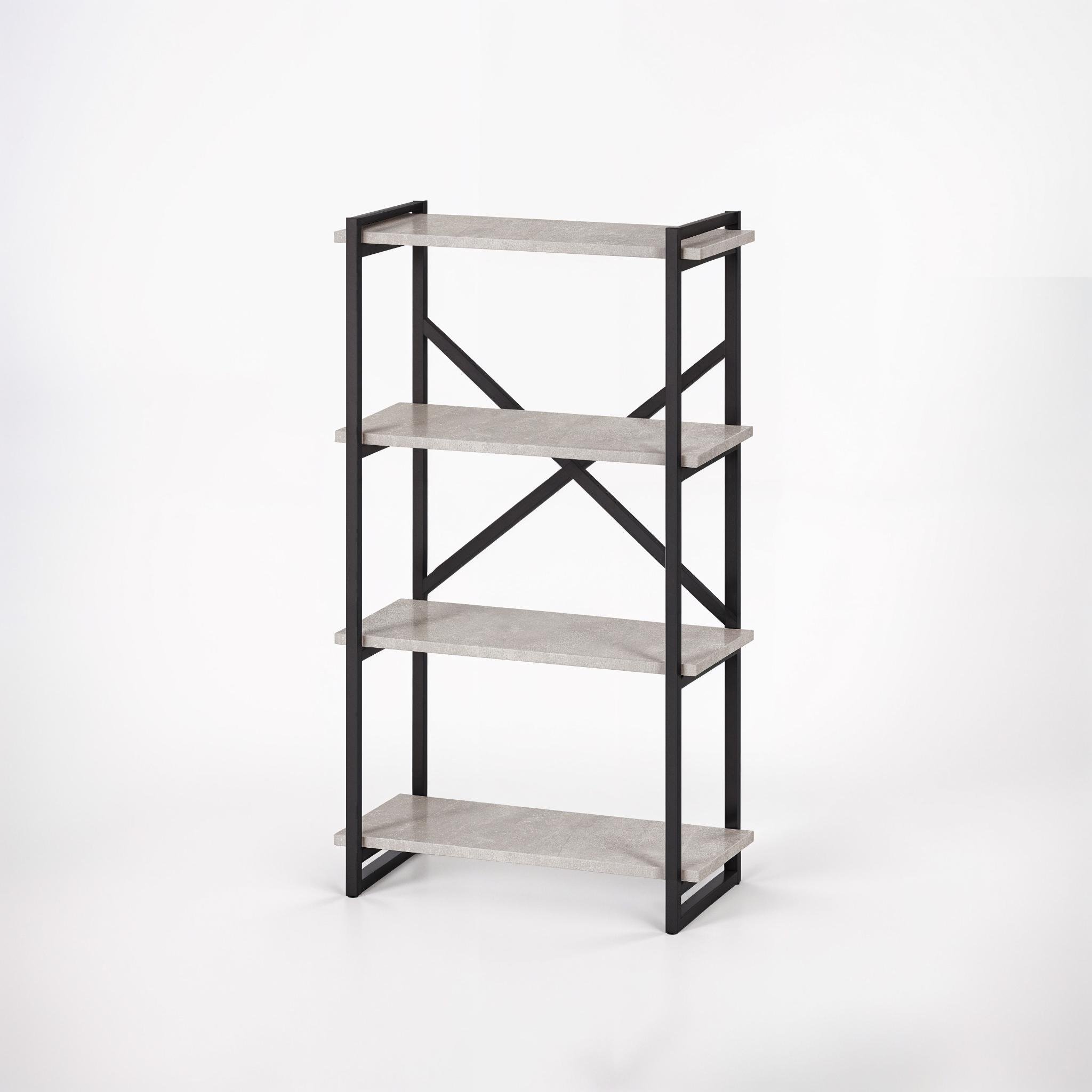 Стелаж у стилі лофт на 4 полиці Ant-2 700х300х1400 мм Бетон - фото 2