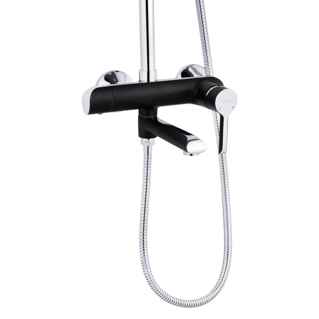 Душевая система Kroner KRP Essen SCH063 Хром/Черный (CV024317) - фото 5 Душевая система Kroner KRP Essen SCH063 Хром/Черный (CV024317) - фото 5