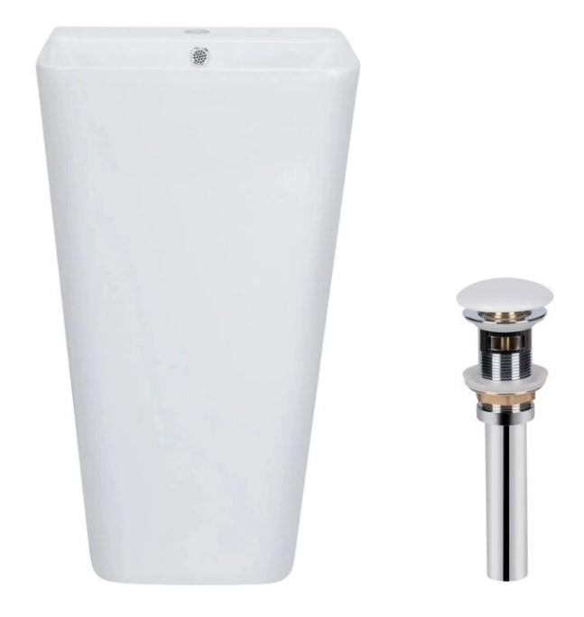 Раковина підлогова моноблок Qtap Tern 440х380х830 мм с донним клапаном PU02O White (QT1711G302WN47320) Раковина підлогова моноблок Qtap Tern 440х380х830 мм с донним клапаном PU02O White (QT1711G302WN47320)