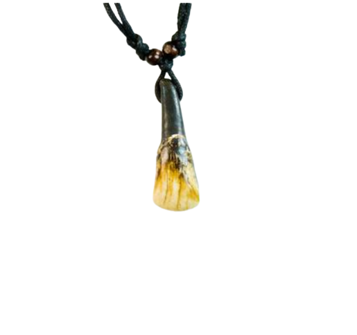 Амулет з кістки тибетський Вовчий зуб 4,0x1,5x0,5 см (t07103)