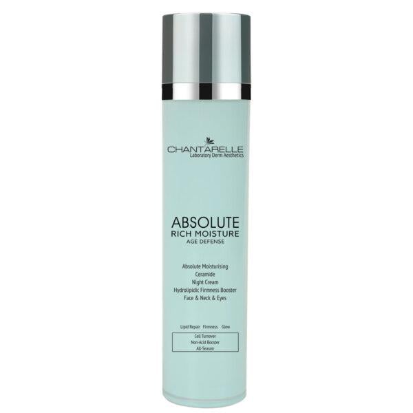 Нічний крем з керамідами для обличчя та очей Absolute Moisturising Ceramide Night Cream Hydrolipidic Firmness Booster Face&Neck&Eyes 50 мл