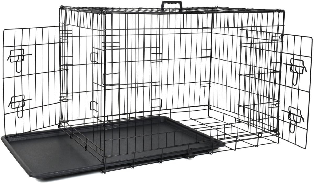 Клетка транспортная для животных Funfit XL кошек с выдвижным поддоном 92x57x64 см Черный (2866120867)