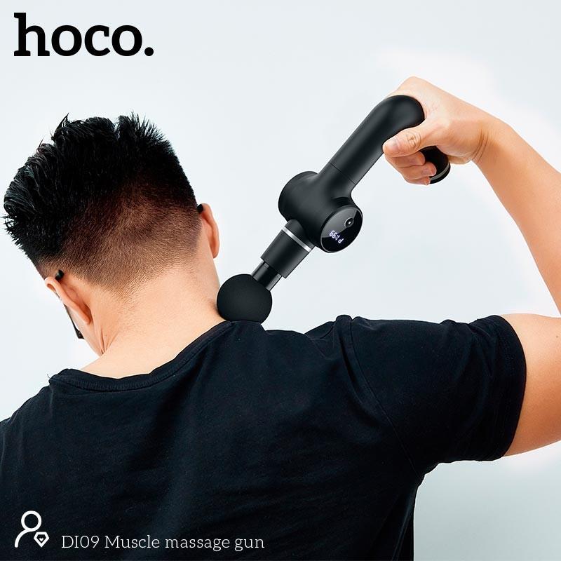 Фитнес-массажёр для мышц Hoco Fascia Gun Muscle Massager Di09 4800 мАч Black (3652d7ba) - фото 2