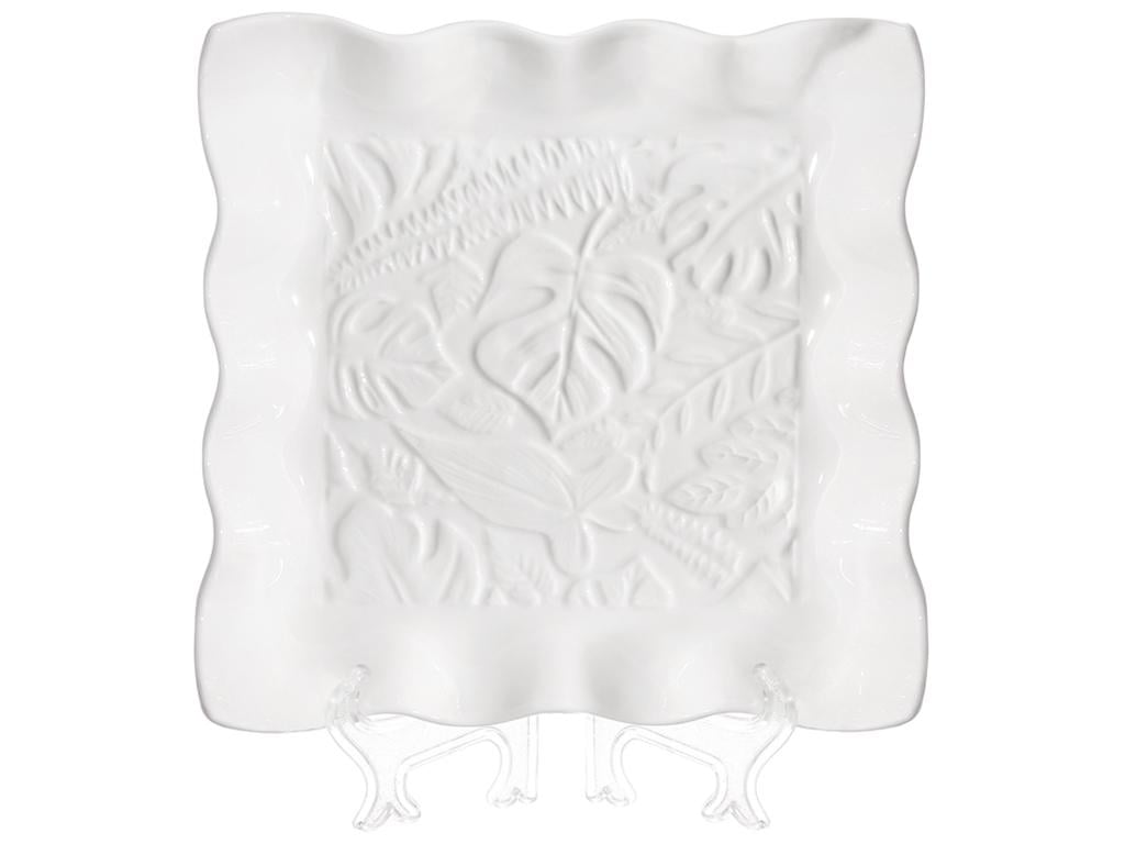 Блюдо сервировочное Монстера квадрат 25 см (BDI-988-371)