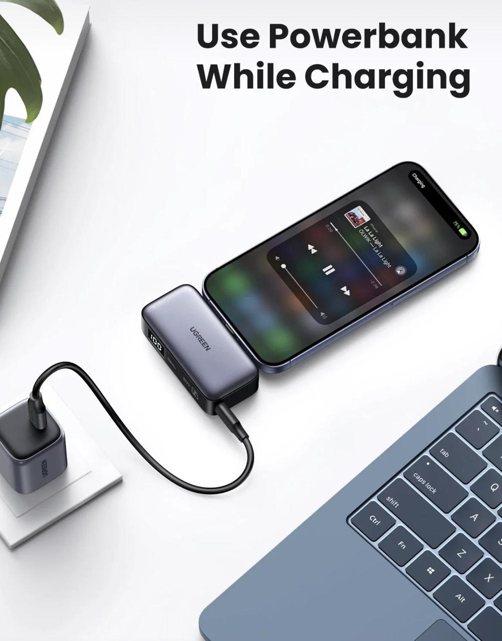 Повербанк UGREEN Nano 5000 mAh Gray (2390696100) - фото 5