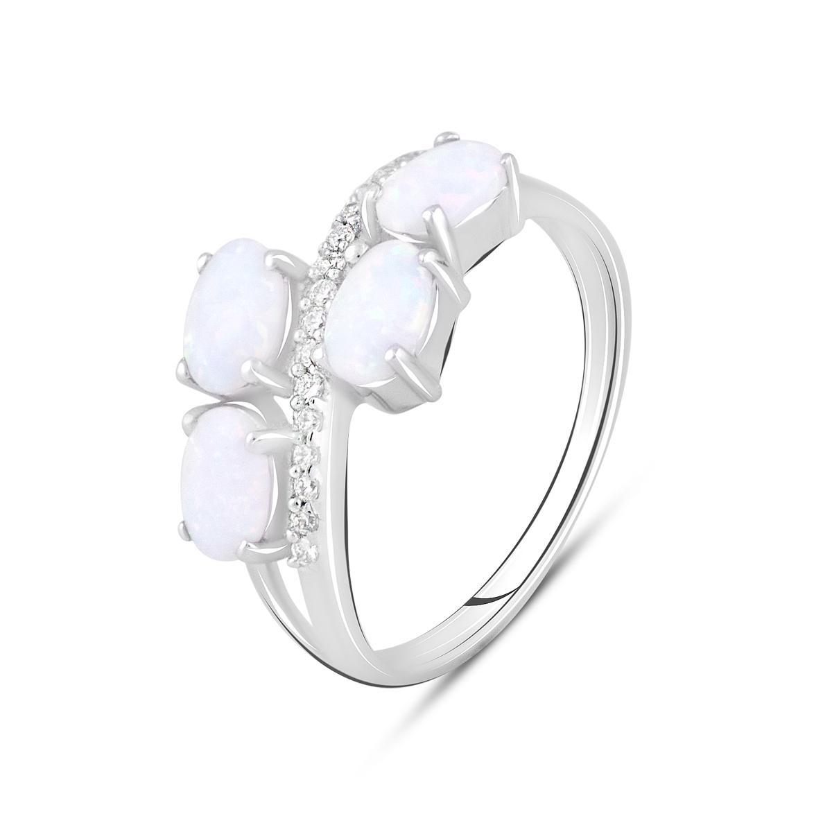 Кольцо серебряное с опалом 0,843 ct 2,64 г р. 18 (2113621) Кольцо серебряное с опалом 0,843 ct 2,64 г р. 18 (2113621)