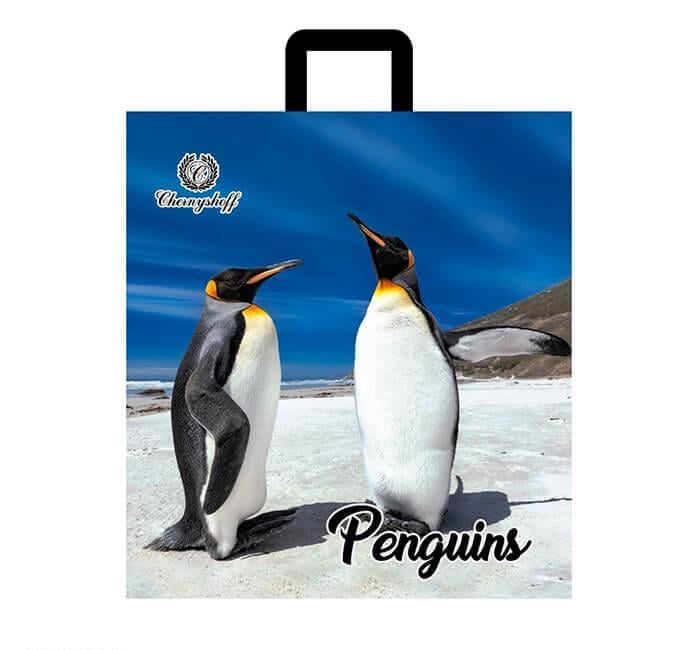 Пакет новогодний Пингвины 40х42 см 100 шт. (8564)