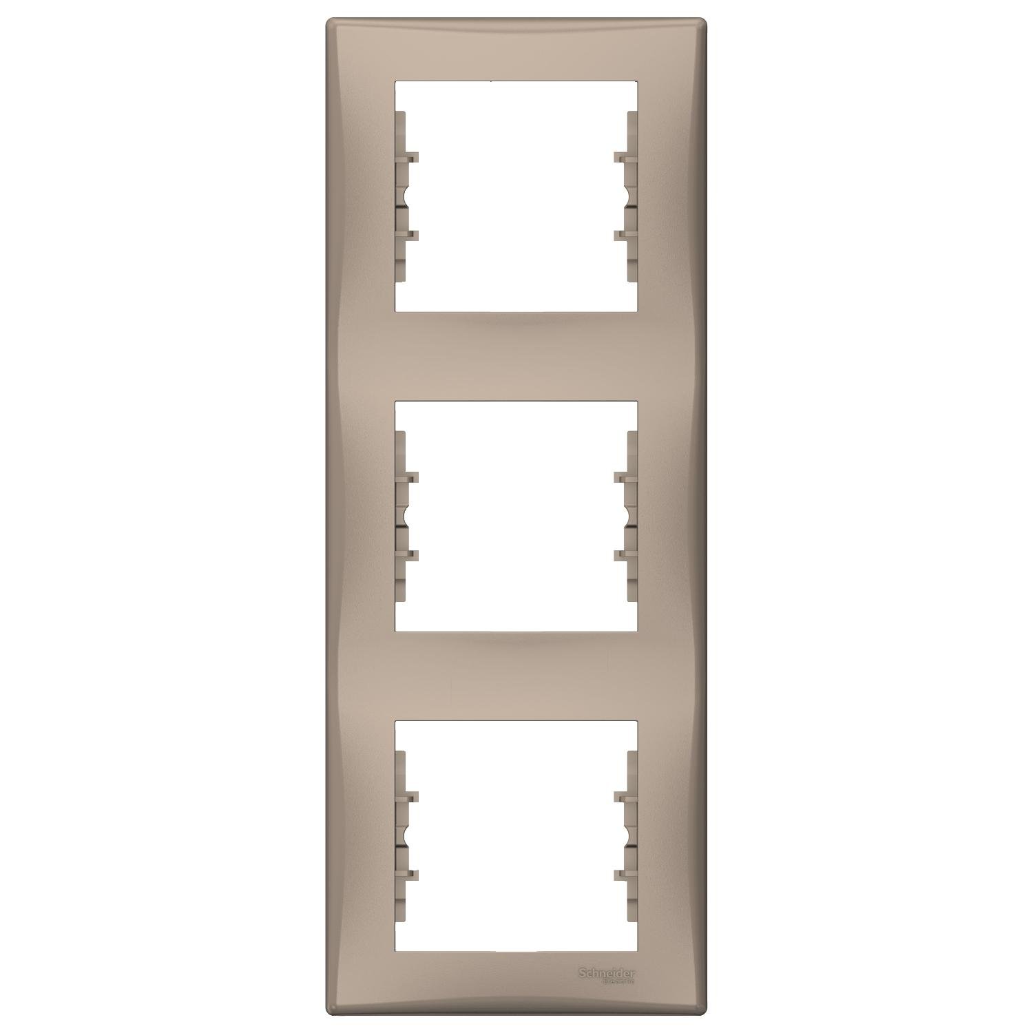 Рамка Schneider Electric Sedna трехместная вертикальная Титановый (SDN5801368) Рамка Schneider Electric Sedna трехместная вертикальная Титановый (SDN5801368)