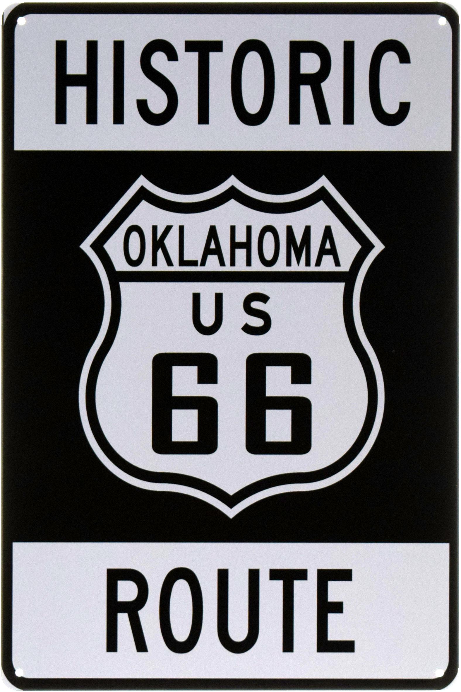 Табличка металева Route 66 Oklahoma 20x30 см