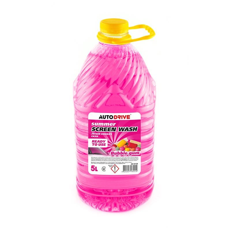 Омыватель стекла летний AutoDrive Summer Screen Wash Bubble Gum PET 5 л (AD0134)