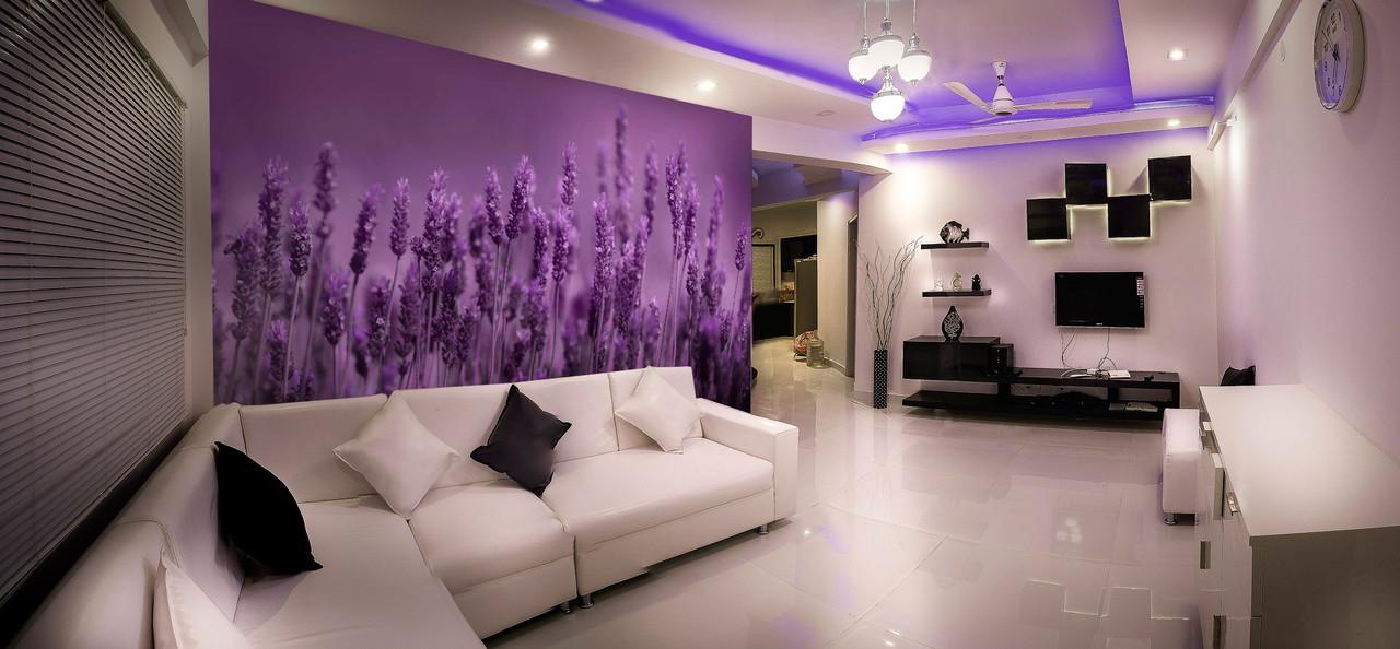 Фотообои 3D флизелиновые цветочные для спальни/зала/кухни Лаванда