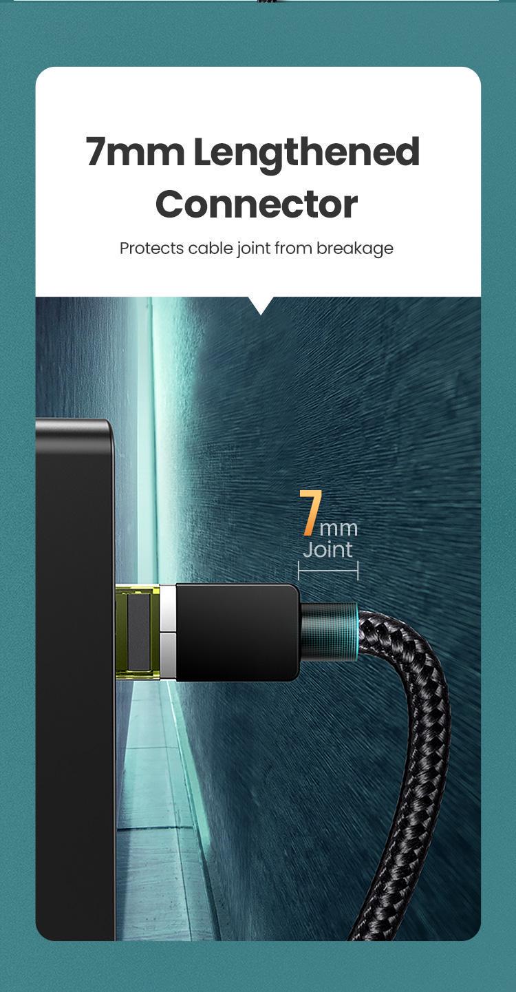 Интернет-кабель UGREEN Cat.7 F/FTP 10 Гбит/с 600 МГц POE Lan RJ45 RJ 45 0,5 м Черный (80420) - фото 7 Интернет-кабель UGREEN Cat.7 F/FTP 10 Гбит/с 600 МГц POE Lan RJ45 RJ 45 0,5 м Черный (80420) - фото 7