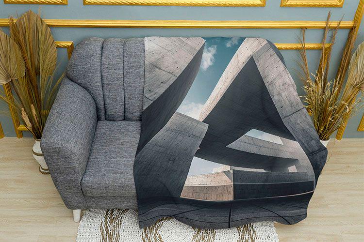 Плед 3D Concrete Abstract плюш однослойный 135х150 см (114343) Плед 3D Concrete Abstract плюш однослойный 135х150 см (114343)