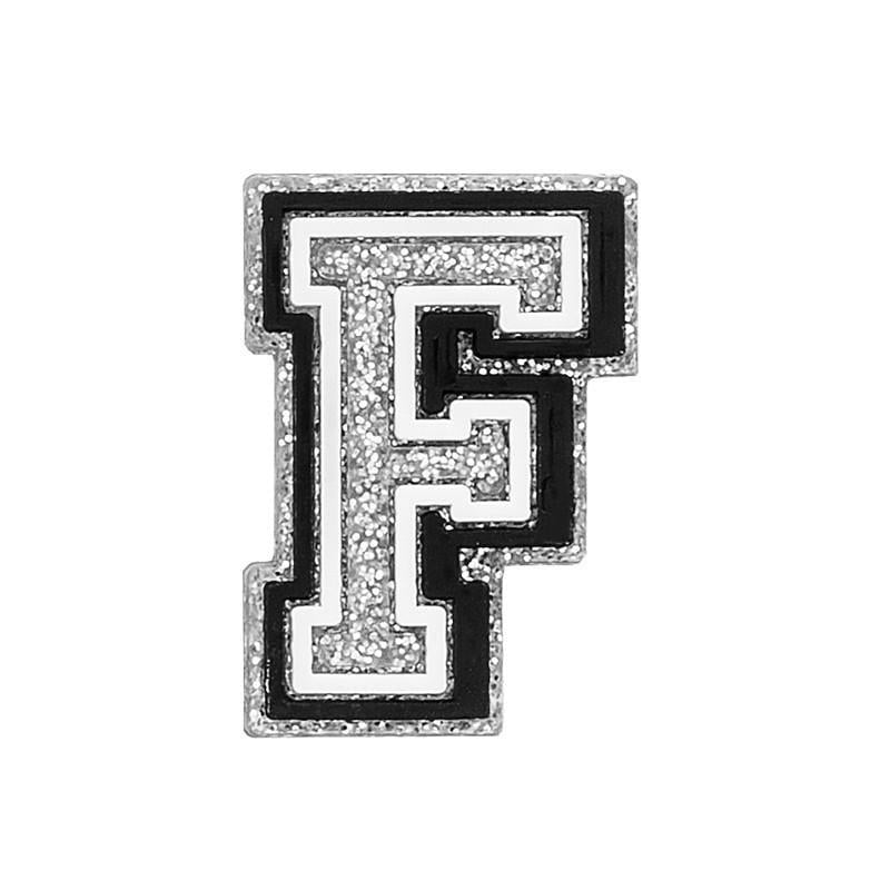 Джибітс для кроксів 5716 Літера F 1 шт. Сріблястий (2087785384)