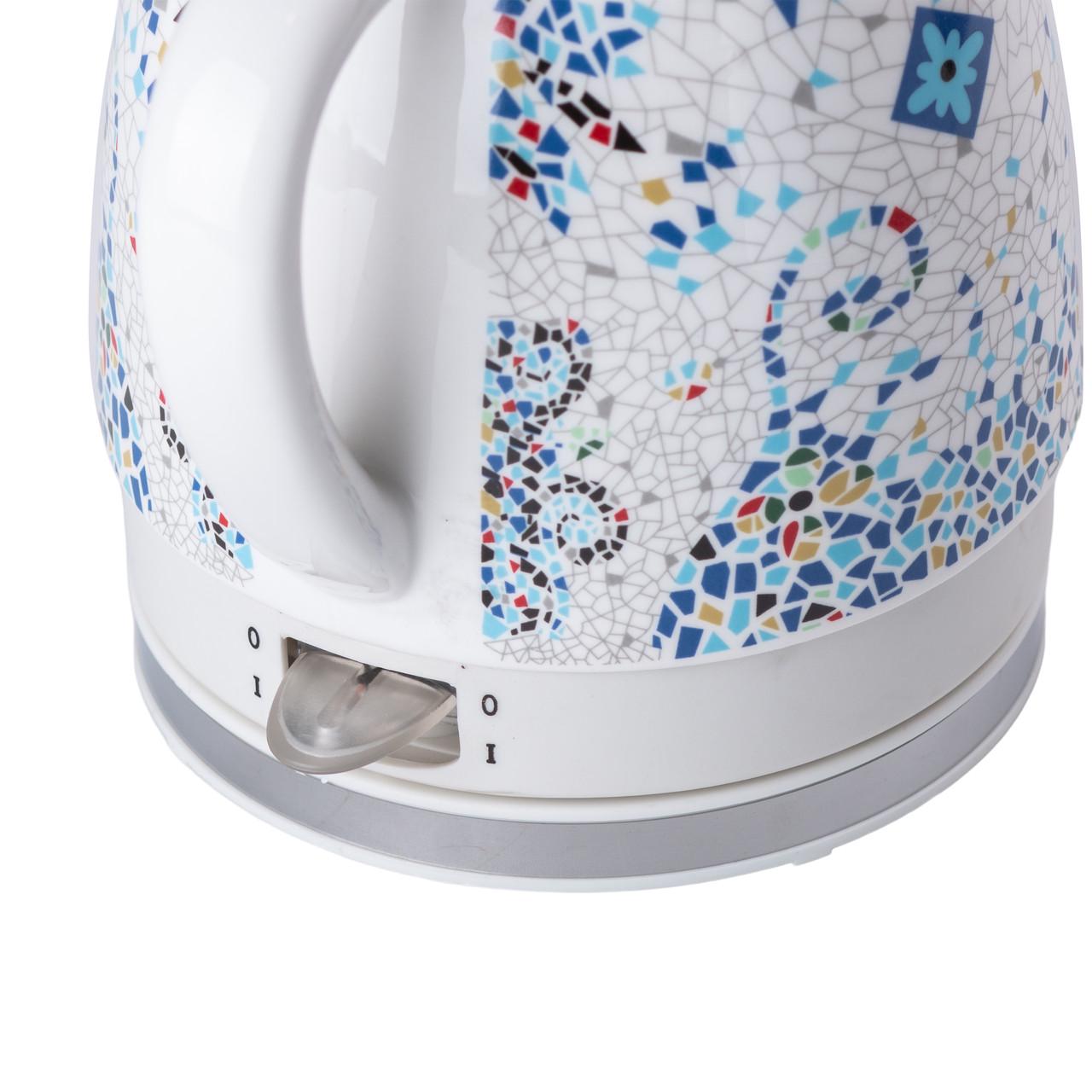 Електрочайник керамічний Sokany SK-09008 безшумний 1,5 л 1000 Вт Білий (2355584681) - фото 7 Електрочайник керамічний Sokany SK-09008 безшумний 1,5 л 1000 Вт Білий (2355584681) - фото 7