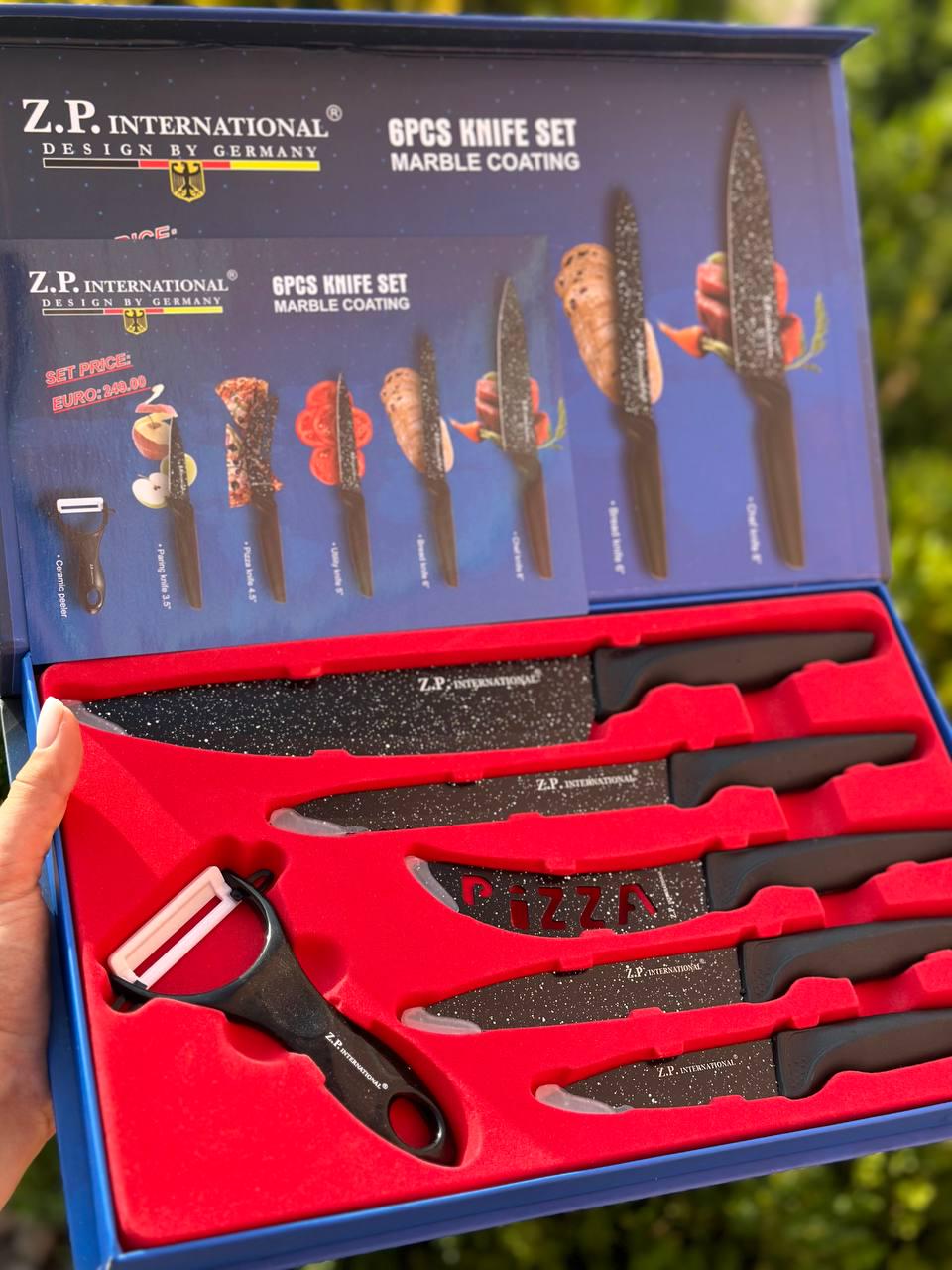 F65sセット ᐉ Набор кухонных ножей Z.P.international ZP-655 из нержавеющей