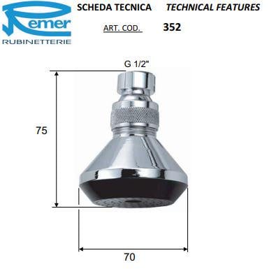Душова головка Remer 352 (352) - фото 2