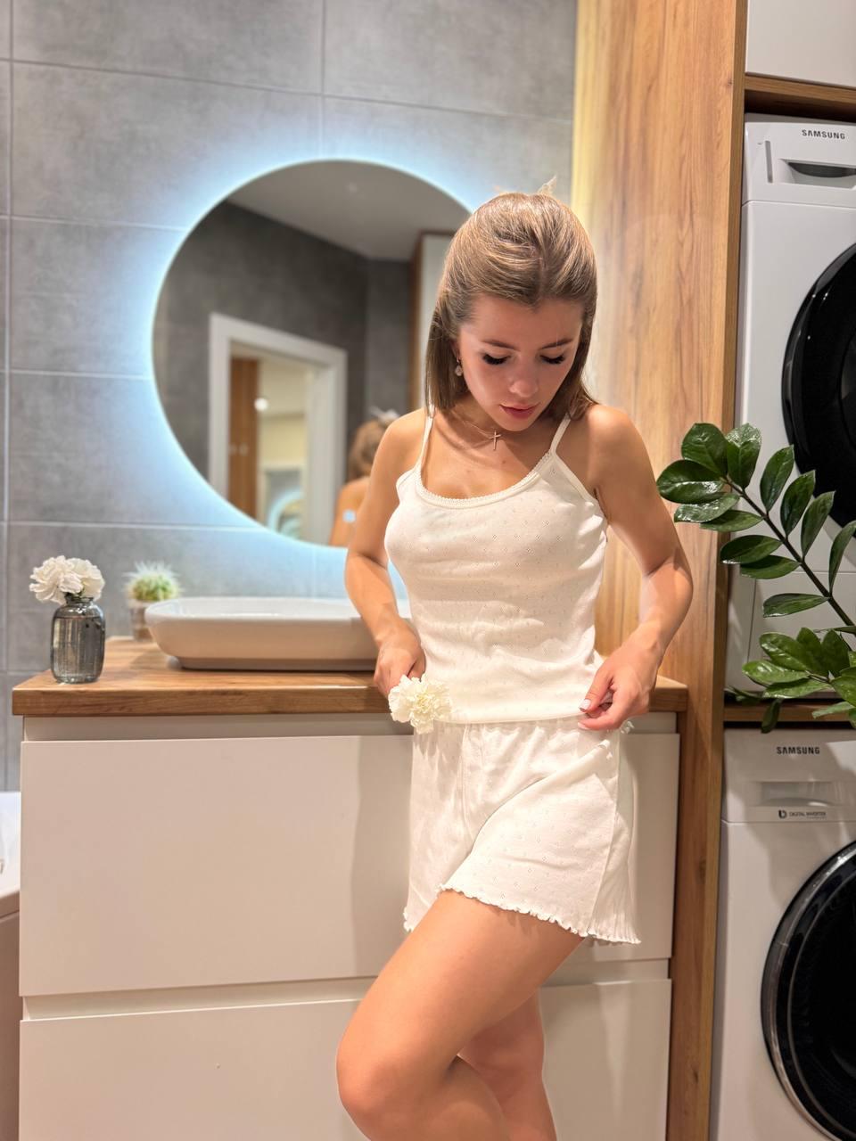 Піжама жіноча L Білий (Д-3-pizhama-001-03) - фото 2