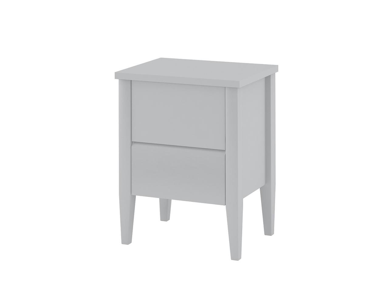 Тумба прикроватная MebiGrand Бали 2 из дерева сосны Светло-серый RAL7040 (51819)