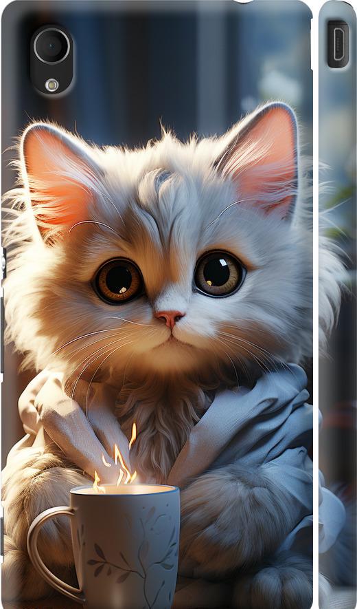 Чехол на Sony Xperia M4 Aqua E2312 White cat (5646m-162-42517)