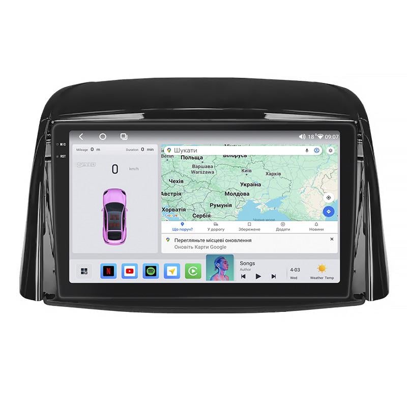 Автомагнитола штатная Lesko для Renault Koleos I Рестайлинг 2011-2013 4/64 QLED CarPlay 4G Wi-Fi GPS Prime 9" (22391895)