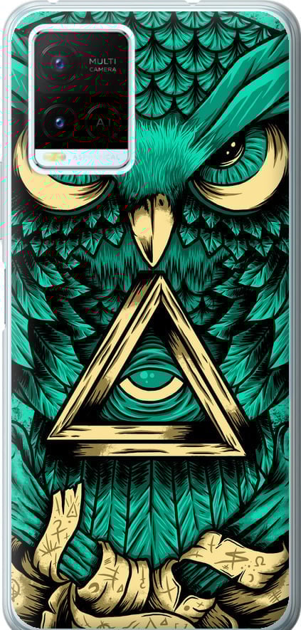 Чехол на Vivo Y21 Сова Арт-тату (3971u-669-42517)