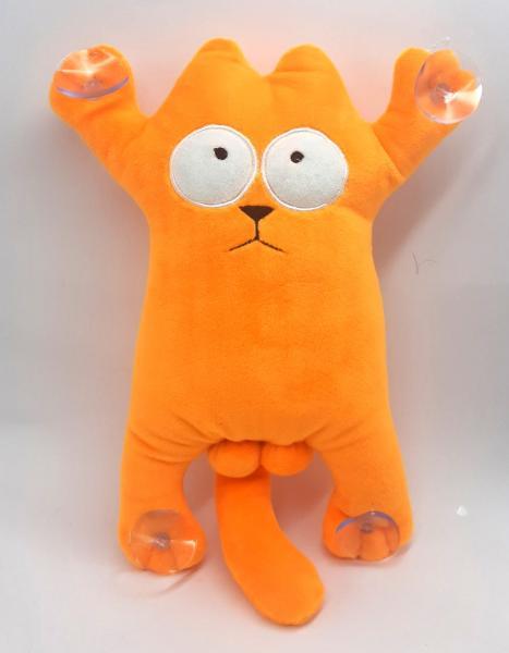 Мягкая игрушка Копица Сувенир на присосках 1/1 Котик 31 см Оранжевый (00284-134)