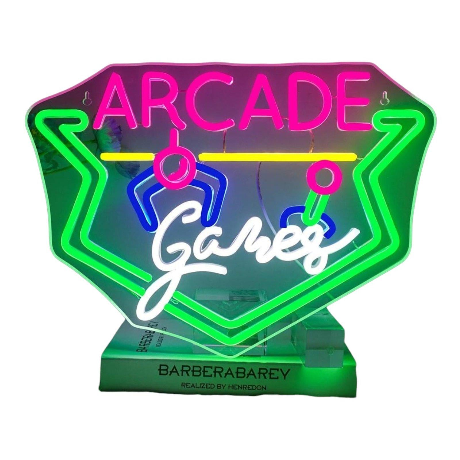 Вывеска для аркадных игр неоновая