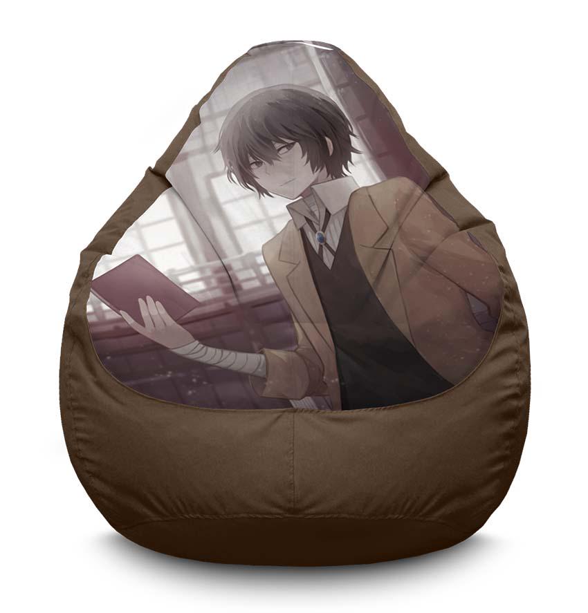 Кресло-мешок iPuff Dazai Bungo stray dogs оксфорд XL 80x110 см Коричневый (116975)