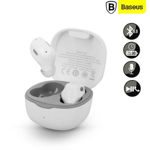 Беспроводные наушники Baseus WM01 TWS Bluetooth 5,0 LED индикатор зарядный чехол Белый - фото 2