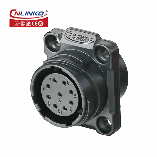 Герметична розетка Cnlinko YM-20-J09SX-02-401A 9 pin 5A 250V (57037) - фото 2