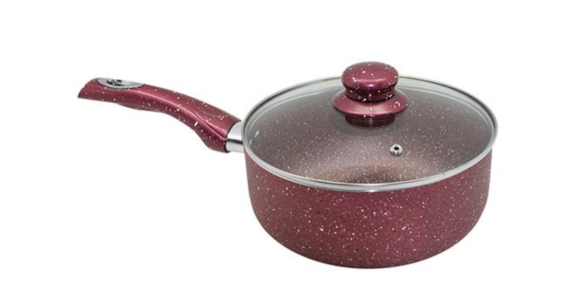 Сотейник со стеклянной крышкой Stenson Мраморная крошка MH-2759 20 см