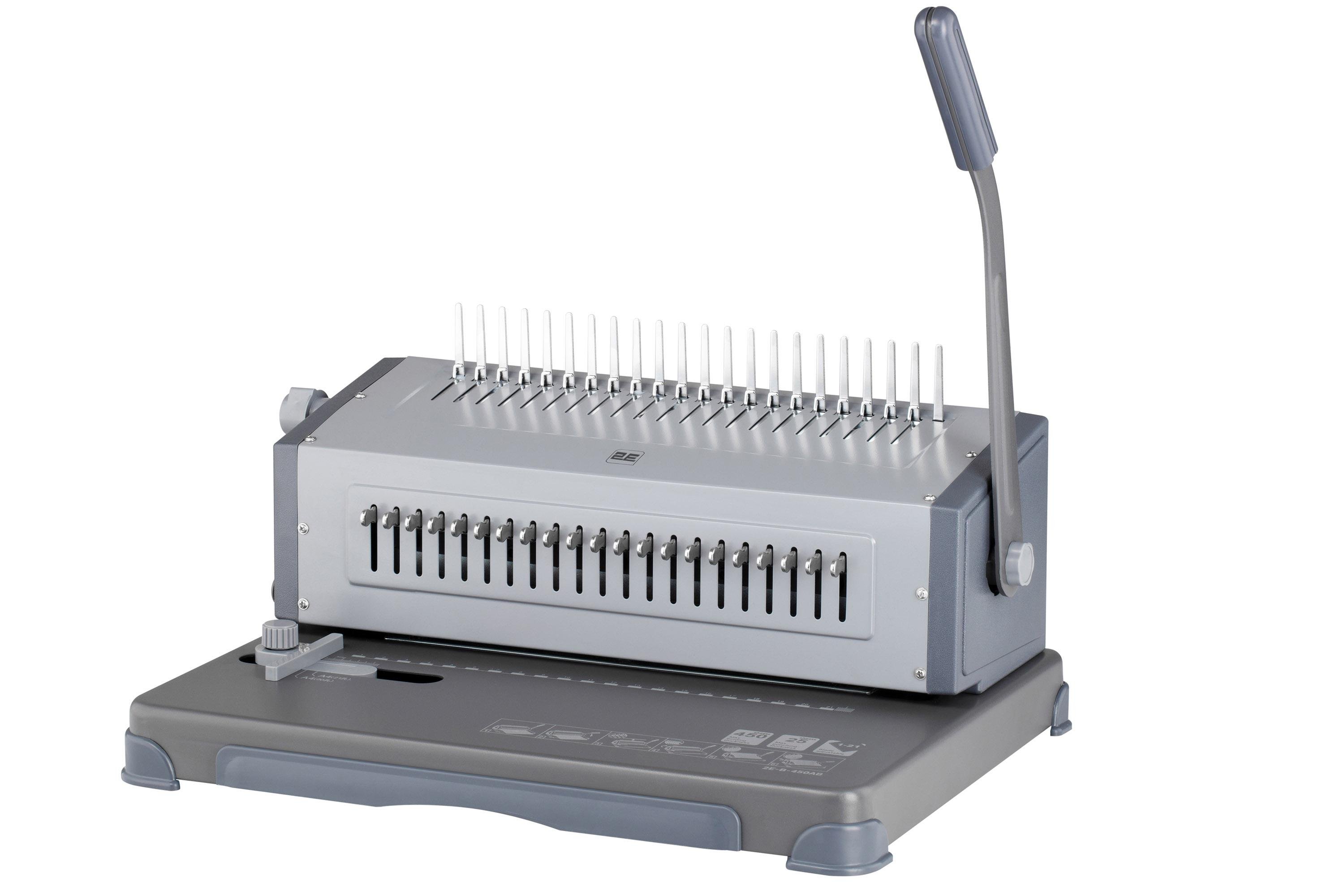 Биндер 2E B-450AB механический 450 листов 1 нож 21 отверстие (628623)