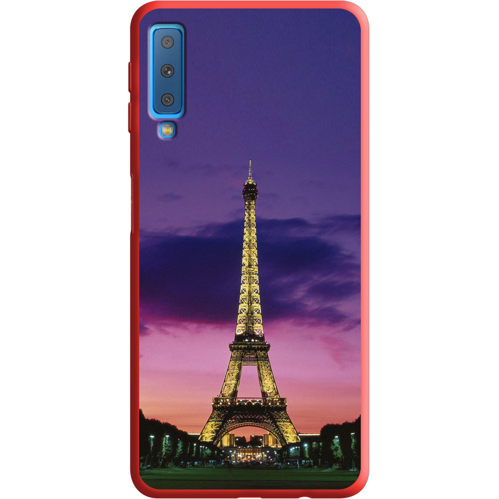 Чохол Boxface Samsung A750 Galaxy A7 2018 Опівночі в Парижі Червоний силікон  (35481-up964-36138)