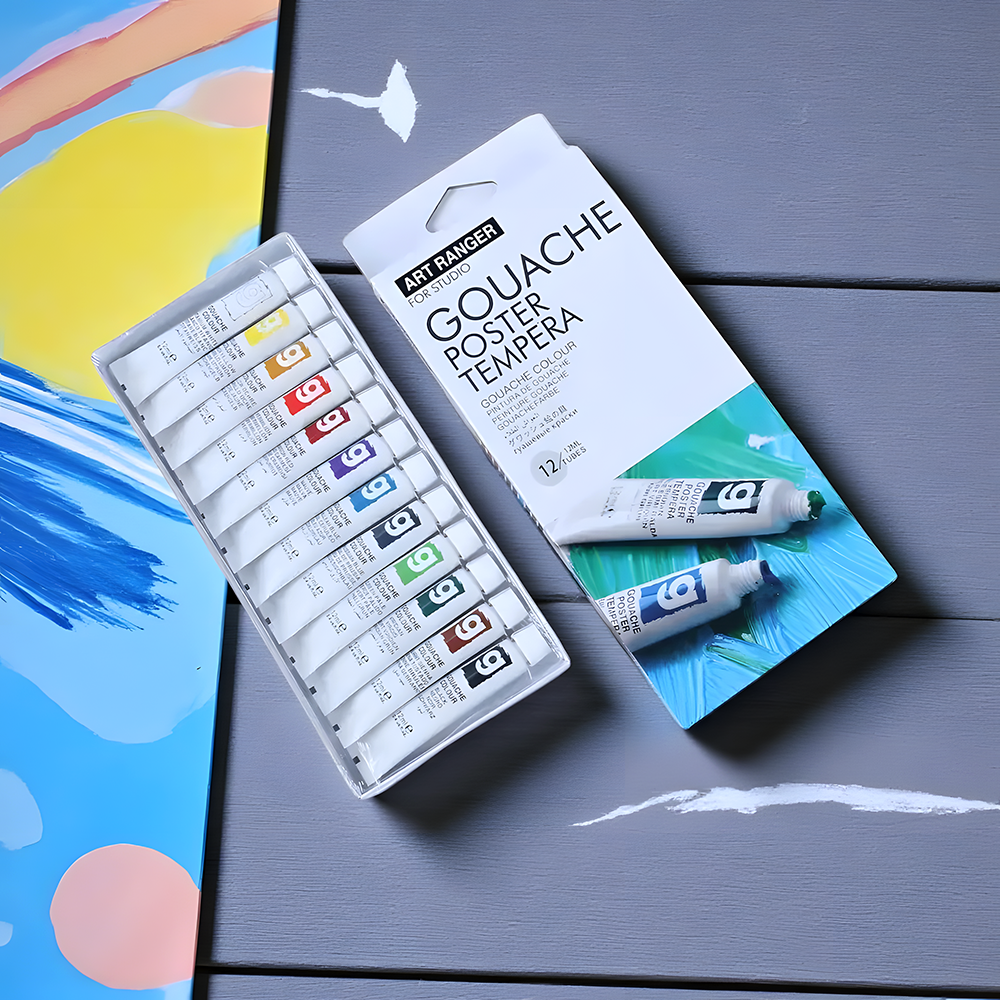 Гуашевая краска художественная тюбики в коробке 12 цветов по 12 мл (37-106234) - фото 10 Гуашевая краска художественная тюбики в коробке 12 цветов по 12 мл (37-106234) - фото 10