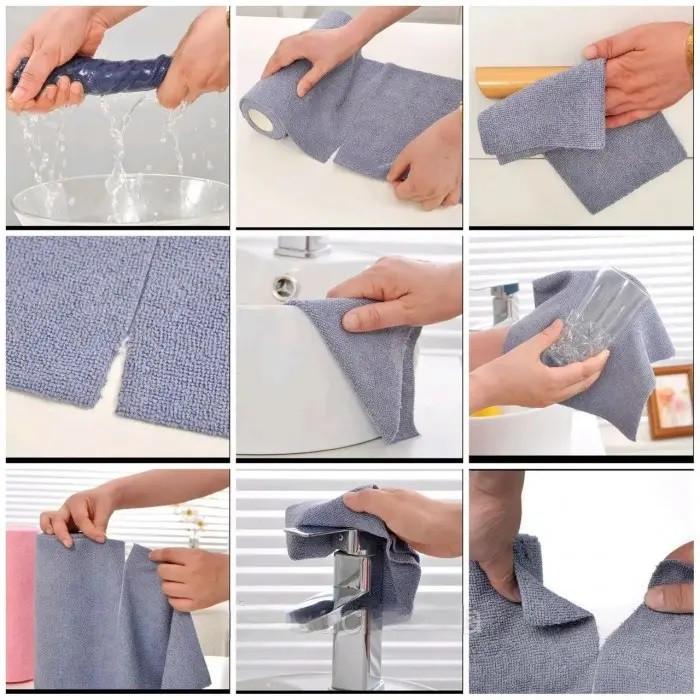 Полотенца для уборки отрывные Koloco микрофибра в рулоне 20 шт. 25х25 см Разноцветный - фото 6 Полотенца для уборки отрывные Koloco микрофибра в рулоне 20 шт. 25х25 см Разноцветный - фото 6