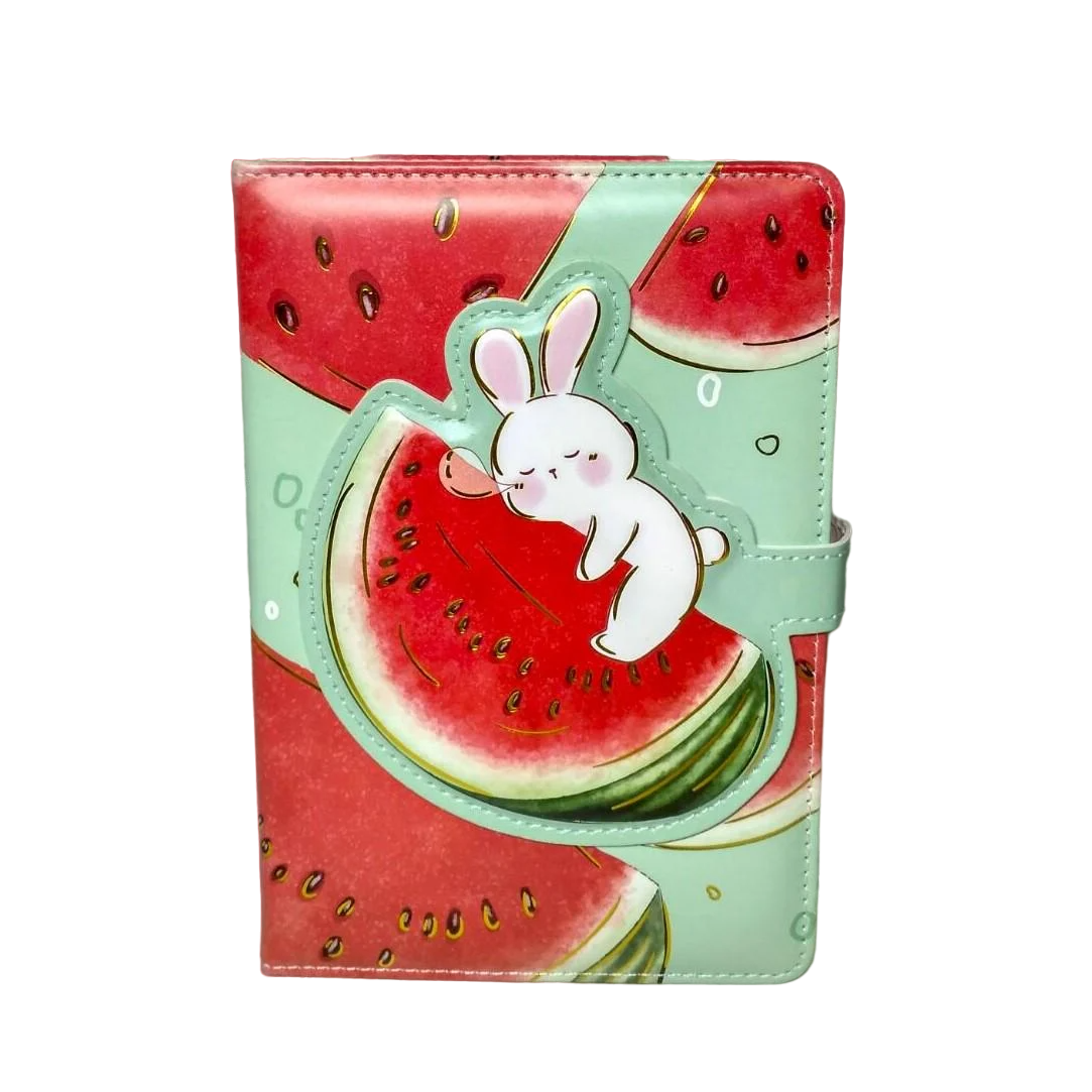 Блокнот Зайчик арбуз на магнитной застежке 125 листов (MR-566-1) Блокнот Зайчик арбуз на магнитной застежке 125 листов (MR-566-1)