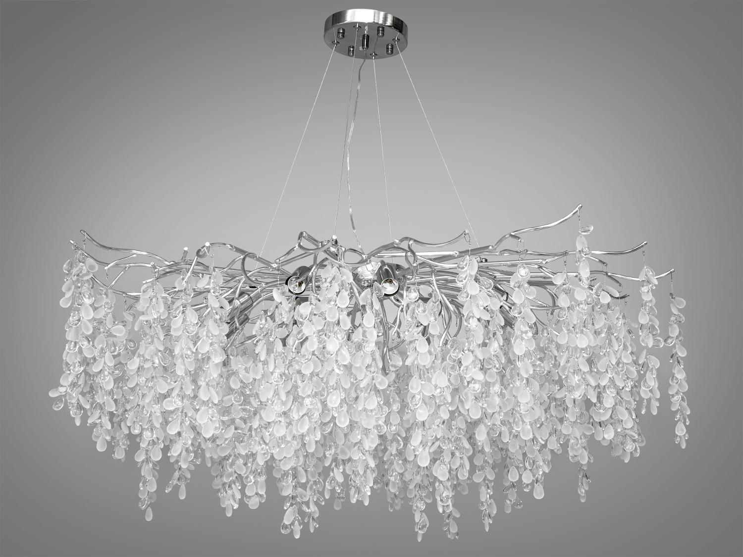 Люстра подвесная хрустальная Diasha 603-1000CH современная Хром