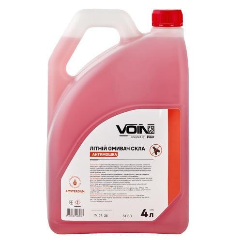 Омыватель стекла летний Voin амстердам антимошка 4 л - фото 3