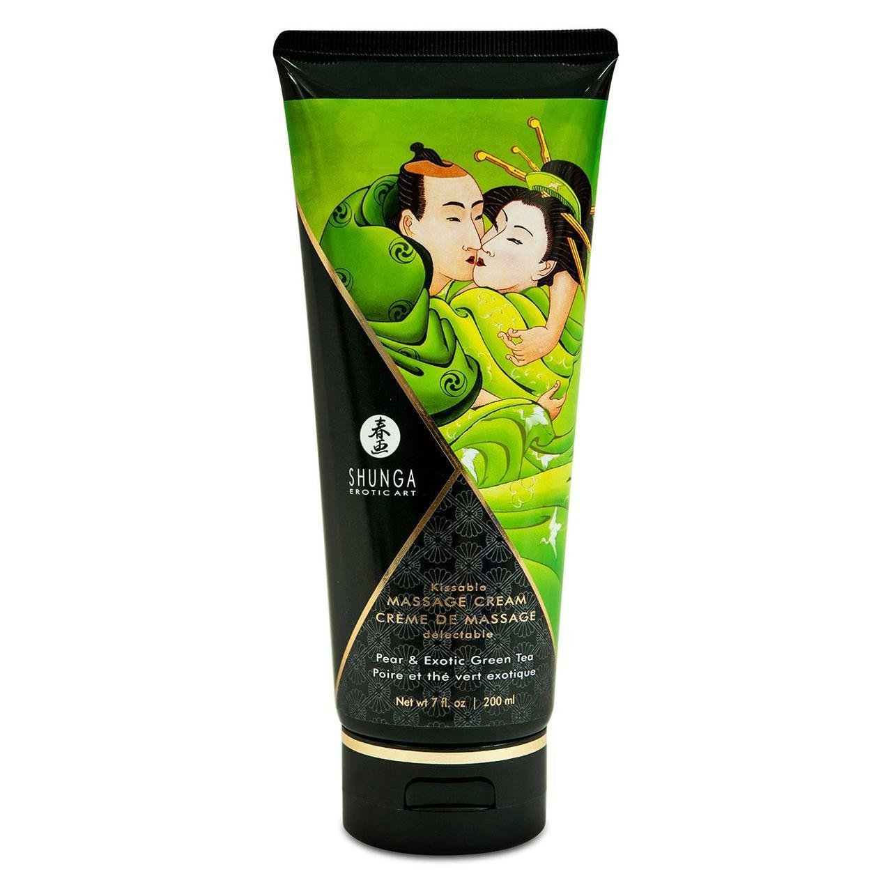 Крем массажный съедобный Shunga KISSABLE MASSAGE CREAM Pear Exotic Green Tea 200 мл (SO2508)