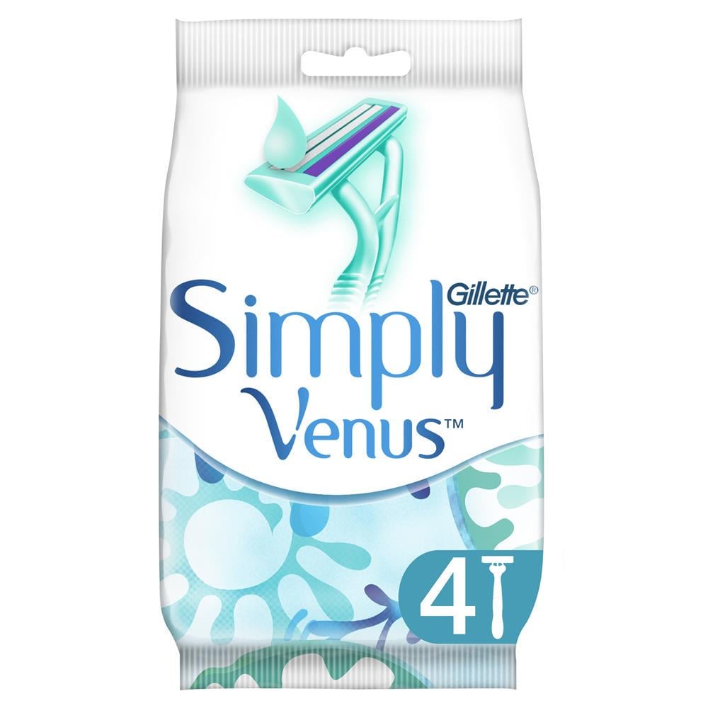 Набор станков для бритья женских GILLETTE Simply Venus 2 одноразовые 4 шт. (31158917)