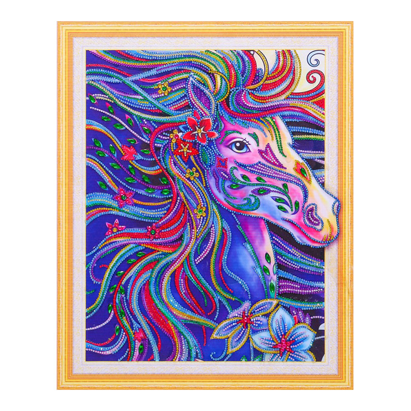 Мозаика алмазная Lesko DIY 4021 Лошадка