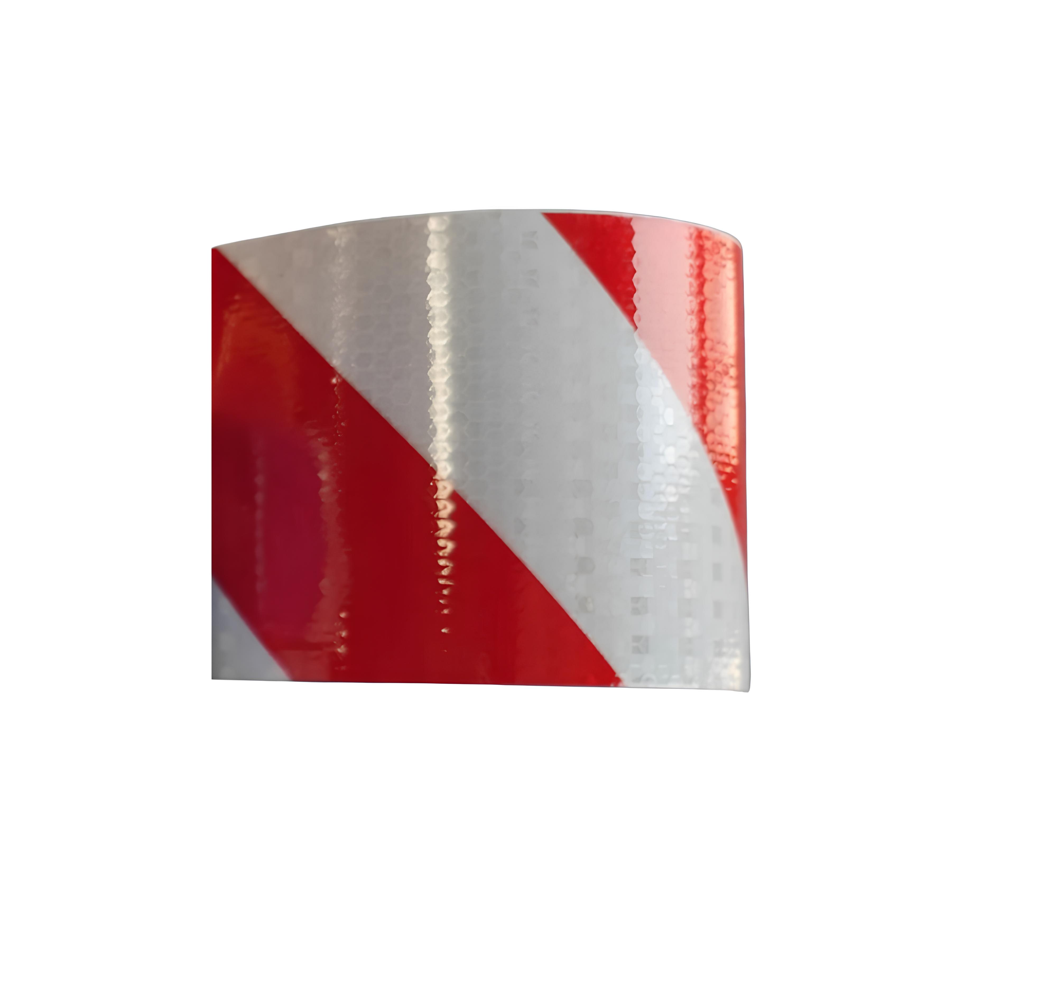 Лента светоотражающая самоклеющаяся со стрелкой 10 см Белый с красным