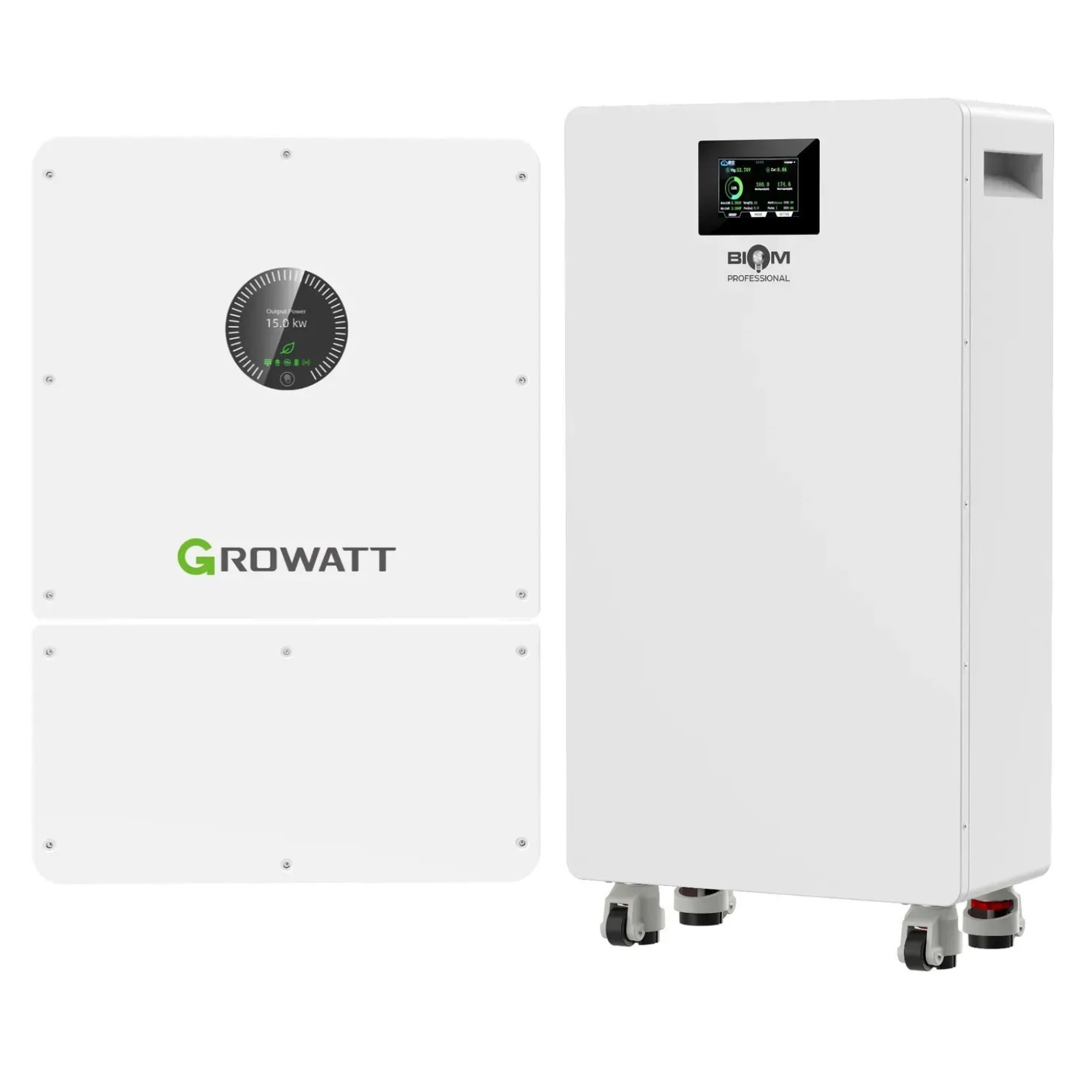 Комплект автономного энергоснабжения Growatt WIT 20K-HU 20 кВт и Biom Professional BALFP-512314-V2 16 кВт·ч White