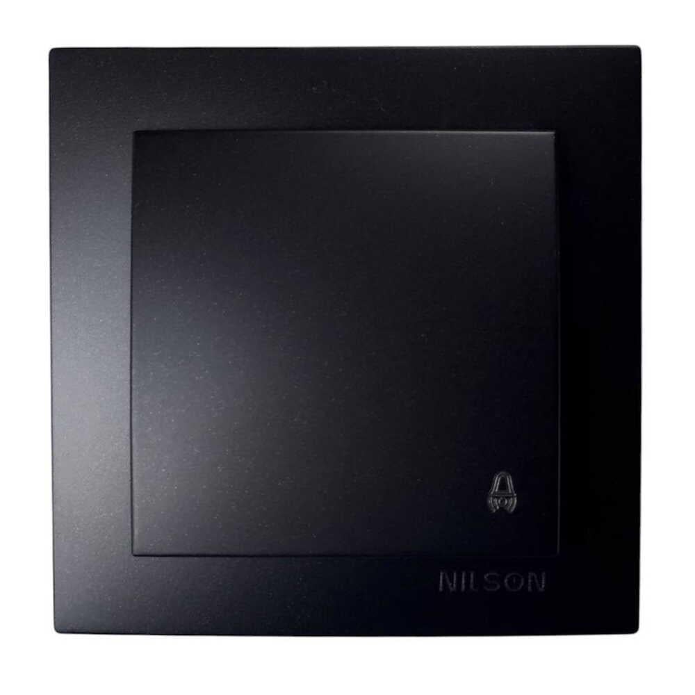 Вимикач кнопковий для дзвінка Nilson Touran Антрацит (24381012)