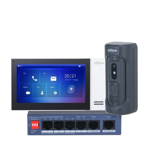 Видеодомофон Dahua KIT vandal proof 7" Linux OS Белый (31153316)