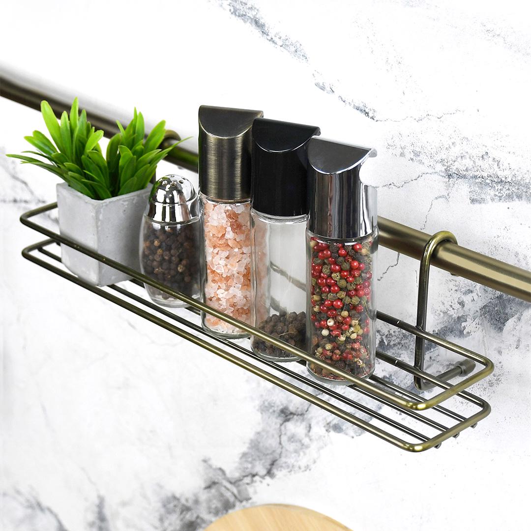 Полка на рейлинг Lemax для специй Бронзовый (MX 062 BA)