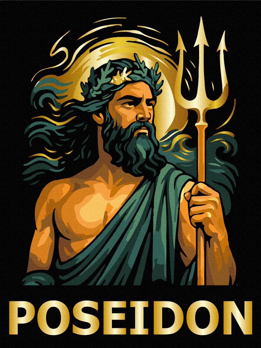 Картина за номерами Brushme Посейдон 30x40 см (RBS1047B)